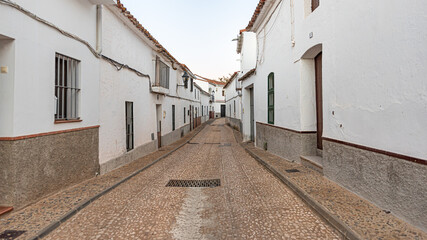 Fototapeta na wymiar Traditional Spanish street in the villages of Galicia