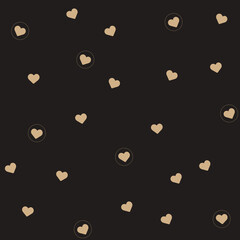 seamless valentine day pattern dark background heart shape