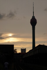 colombo lotus tower at sunset