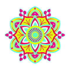 Flower mandala ornament vector design