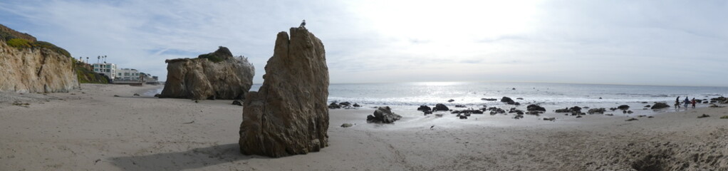 rocks and sea in malibu