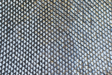 Illustration of metallic silver from whole rings on a white background
