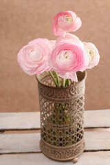 Bouquet of colorful persian buttercup flowers (ranunculus).