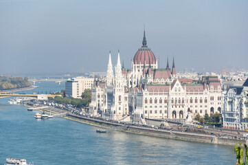 Fototapeta premium The Hungarian Parliament Building in Budapest