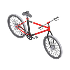 Modern Bicycle Isometric Composition