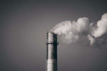 Smoke pipe at the factory.