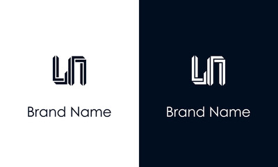 Minimalist abstract letter LN logo.