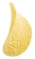 Potato chips isolated on white background with clipping path