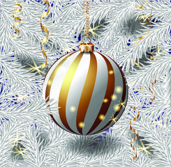 christmas background with balls