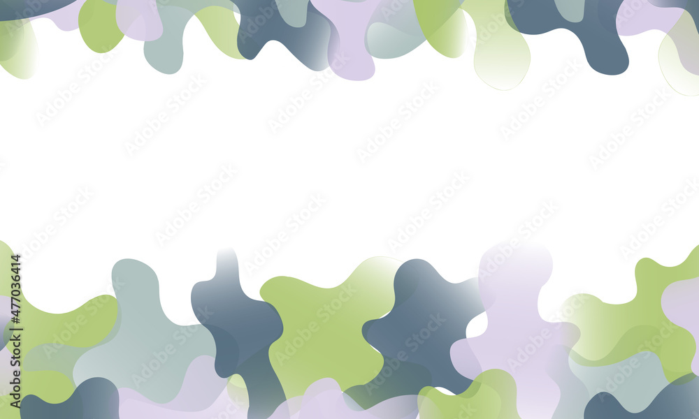 Poster abstract soft background in the form of liquid green, gray and light gray liquid shape on the top an