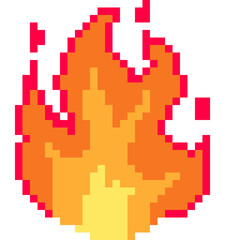 Pixel Illustration of Fire effect