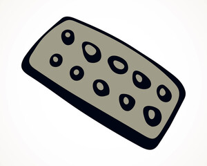 Plate with pills. Vector drawing