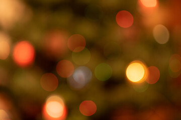 Christmas tree, blurred Christmas background, abstraction, bokeh, Christmas lights, garland