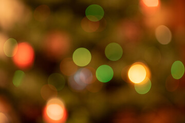 Christmas tree, blurred Christmas background, abstraction, bokeh, Christmas lights, garland