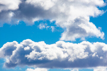 Bright blue cloudy sky during the day