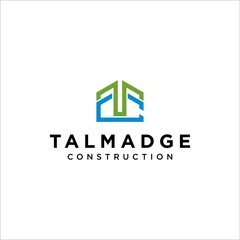 Letter TC or CT Logo Design. Home Logo. Build Icons.