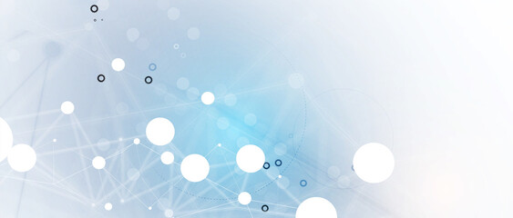 Quantum processing. Deep learning artificial intelligence. Future new technology  for business or science presentation