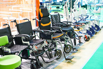 Wheelchairs for people in store