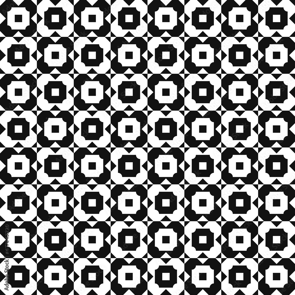 Poster A black and white checkerboard pattern with the same pattern on every square.