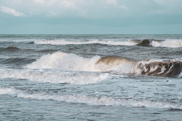 Sea waves from the beach