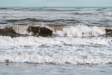 Sea waves from the beach
