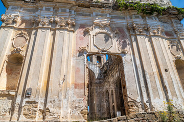 The old church of Bussana Vecchia destroyed by the earthquake