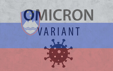 flag of slovenia and omicron variant, slovenia