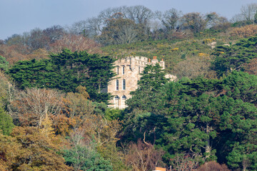 Killiney, Dun Laoohaire, Ireland, November 14, 2021:Manderley Castle in Killiney owned by Irish Singer Enya.