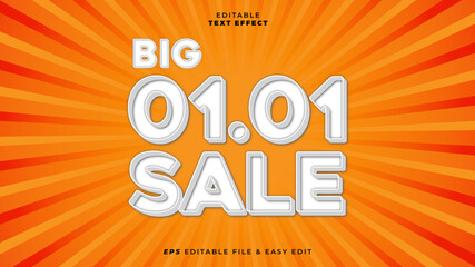Big 01.01 Sale Editable Text Effect