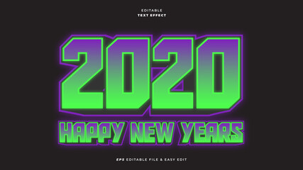 2020 Glowng Editable Text Effect