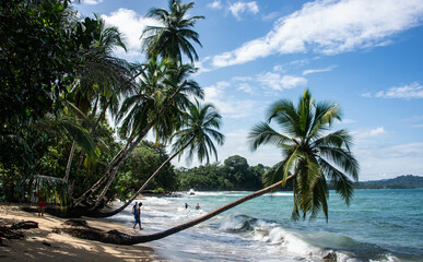 Beautiful tropical Punta Uva Beach, Limon, Costa Rica