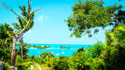 Fototapeta na wymiar Drone Photography of Bermuda Landscapes and Ocean