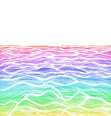 Rainbow sea graphic . vector illustration