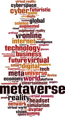 Obraz premium Metaverse word cloud