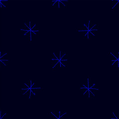 Hand Drawn Snowflakes Christmas Seamless Pattern. Subtle Flying Snow Flakes on chalk snowflakes Background. Admirable chalk handdrawn snow overlay. Flawless holiday season decoration.