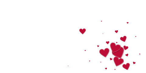 Red heart love confettis. Valentine's day explosio