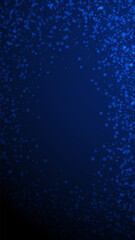 Magic stars Christmas background. Subtle flying sn