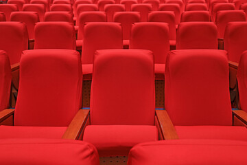 The red row chairs are in the theater, North China