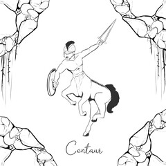 Handraw Illustration of Centaur | Greek Mythology 