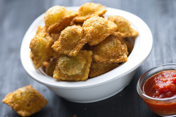 italian fried ravioli pasta