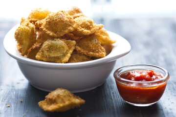 italian fried ravioli pasta