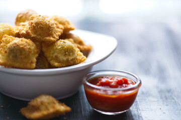 italian fried ravioli pasta