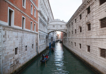 Bridge of Sighs day view, Venice. Venetian landmark.