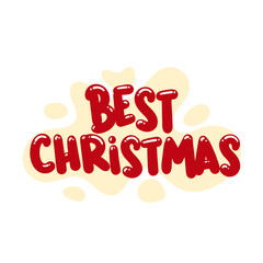 best christmas quote text typography design graphic vector illustration