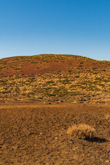 Paisaje con montaña y vegetación en el Parque Nacional del Teide