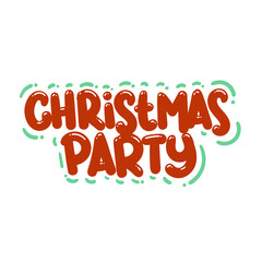christmas party quote text typography design graphic vector illustration