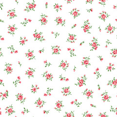 Seamless pattern with a beautiful bouquet of roses,