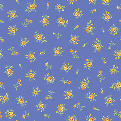 Seamless pattern with a beautiful bouquet of roses,