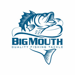 Fishing logo design template illustration . Sport fishing Logo