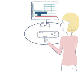 副業で動画編集をしている女性